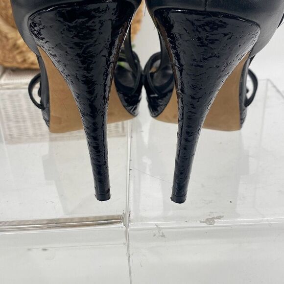 Charles David Platform High Heeled Strappy Stiletto Heel Sandals Black  7.5 - Picture 4 of 13